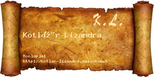 Kotlár Lizandra névjegykártya